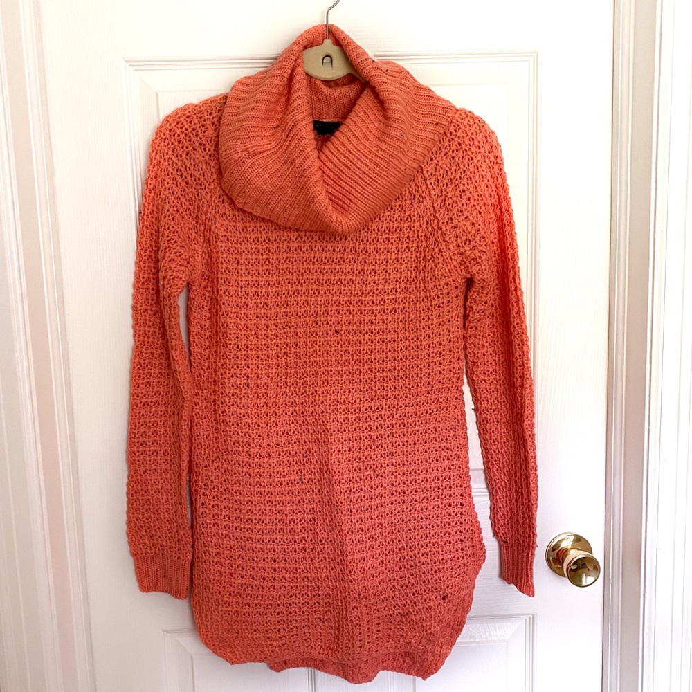 Beautiful Cowl Neck Coral Sweater